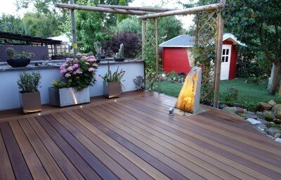 Bangkirai Terrassendielen für den Garten