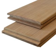 Bildknopf: Bangkirai KD Terrassenparkett Profilmaß: 25x145 mm glatt/glatt