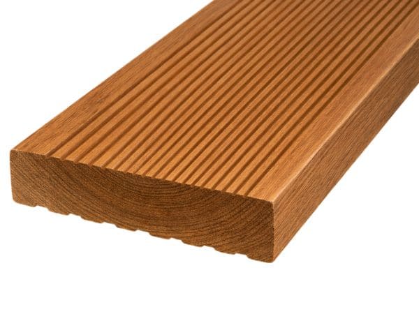 Artikel: Bangkirai KD Terrassendiele Profilmaß: 35x145 mm Kombiprofil A grob/fein