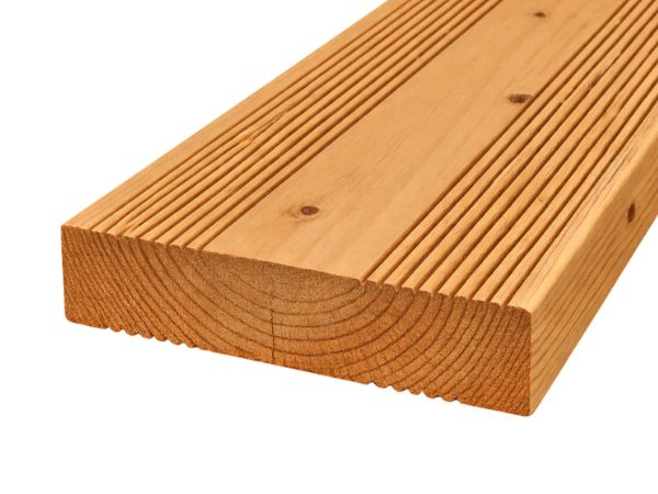 Artikel: Sibirische Lärche Terrassendiele Profilmaß: 27x142 mm Kombiprofil grob/fein