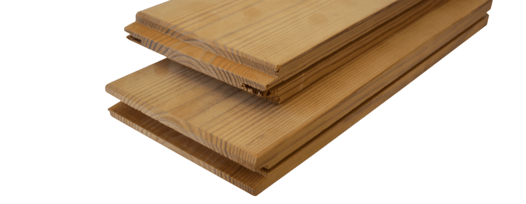 Thermokiefer Dielen mit seitlicher Nut und Keilnut