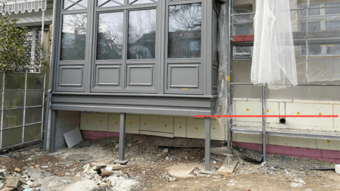 Vorher: Baustelle ohne Terrasse