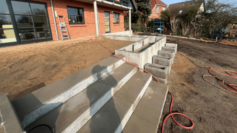 Vorher: Baustelle ohne Terrasse